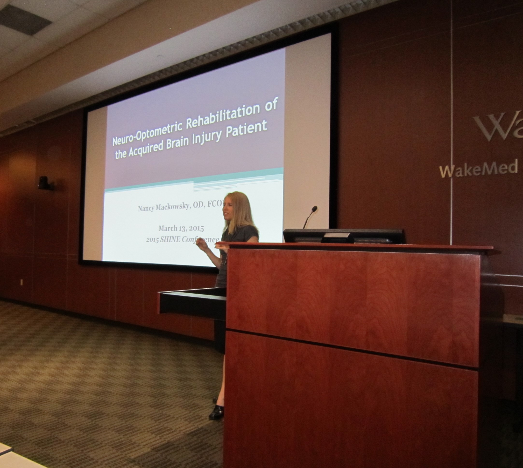 Dr. Mackowsky Lectures at WakeMed’s Shine Conference 3/13/2015